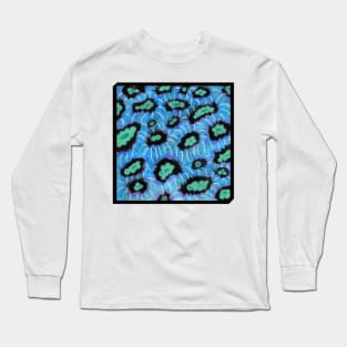 Blue Favia Moonstone Coral in Acrylic Long Sleeve T-Shirt